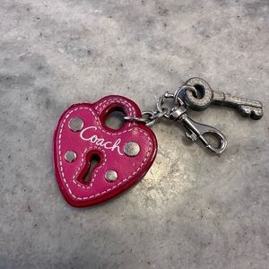 Coach Lock & Key vintage leather keychain